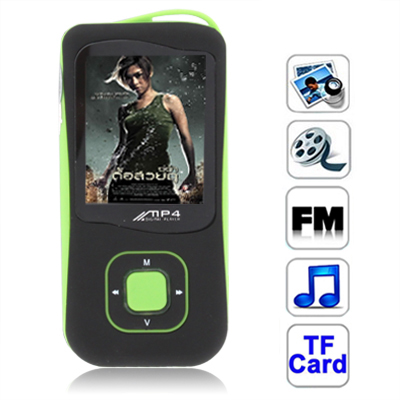 1.8 inch TFT Screen 4GB MP4 Player, Support TF Card, FM Radio, E-Book, Games (Green)